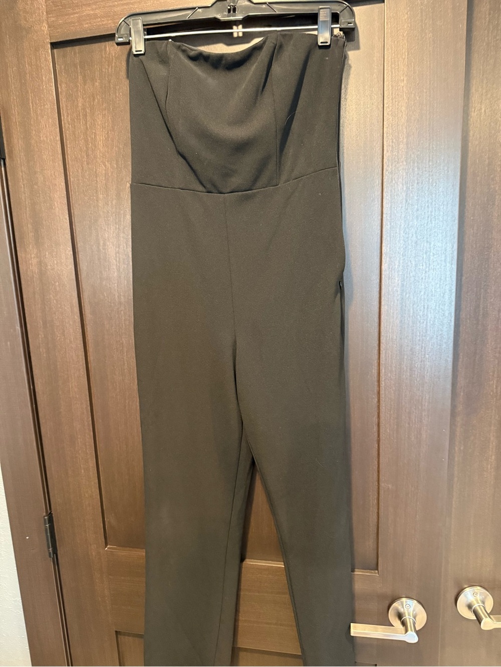 Lulu's Black Strapless Jumpsuit
